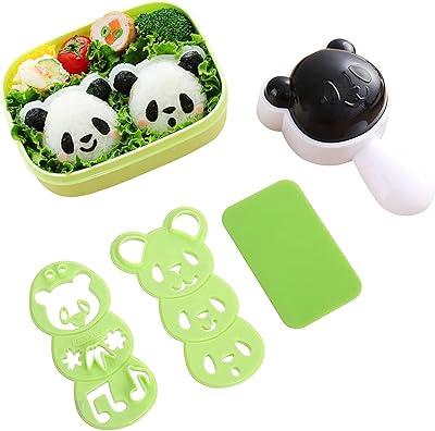 Rice balls for children with cute panda pattern, sushi, onigiri mold, rice shaping, bento accessories, cooking tools to do yourself with algae cup (panda).. Shop with confidence at DIAYTAR NIGERIA, where affordability meets reliability in less than 8 days.