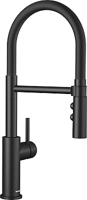 Blanco semi -professional kitchen tap with flexible rubber hose by Catrice - high pressure model, double jet nozzle - matt black - 525793.. Your everyday shopping companion, DIAYTAR NIGERIA offers unbeatable value with nationwide delivery.