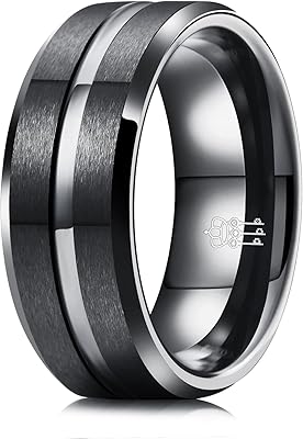 3kiss Jewelry Tungsten ring for men, blue, silver and black, size 8 mm, tungsten wedding ring for men, elegant engagement rings with matte, metal, resin, silver, tungsten, tungsten,.. Shop for less and receive more with DIAYTAR NIGERIA's expansive e-commerce platform and nationwide delivery.