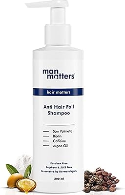 Man Matters Shampoo Anti-hair drop DHT Blocking DHT with dwarf palm, caffeine, biotin and argan oil | therapeutic quality and dermatologically formulated (200 ml).. DIAYTAR NIGERIA: Where shopping is affordable, selection is vast, and delivery is always reliable.