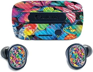 Mightskins carbon fiber skin for wireless headphones Skullcandy Sosh - Butterfly Party | Protective and durable finish in textured carbon fiber | Easy to apply | Made in the United States (CF-SKSE-BATTERFLY PARTY).. DIAYTAR NIGERIA: Your affordable shopping destination with thousands of products delivered in days.