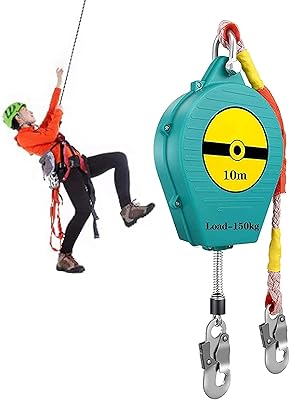 Horizontal self-retractable safety rope, protection line against falls, industrial safety rope for tripod with carabiner, load-50 kg (5 m) interesting life, beautiful things.. Navigate through thousands of products at pocket-friendly prices with DIAYTAR NIGERIA's easy-to-use platform.