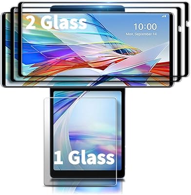 Jobuki [3 glasses] screen protector for LG Wing 5G [2 main tempered glass screen protectors + 1 small tempered glass screen protector] Complete 3D anti-scratch and bubbles for LG Wing 5G.. Experience shopping without limits at DIAYTAR NIGERIA, where affordability meets convenience in just days.