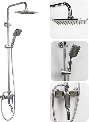 Fashion Home Fashion Shower Set, 8 -inch three -inch shower head, hand shower and brass bath mixer, wall shower system.. Every order, every item — DIAYTAR Nigeria delivers fast and reliably.
