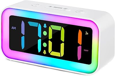Strong alarm clock with bedroom with dynamic rvb colorful.. DIAYTAR NIGERIA brings quality products to every corner of Nigeria at prices everyone can afford.