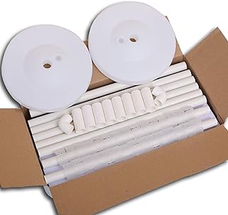 Nw1776 2 basic balloon column sets 5.25 feet in height/simple bow/plastic support/columns +