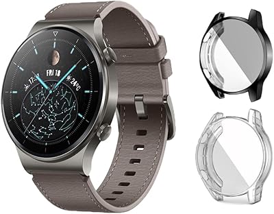 [Lot of 2] Moninsta screen protective case compatible with the Huawei Watch GT2 Pro watch, complete TPU GT2 Pro protective shell, antichoc shell (black + transparent).. Shop efficiently with DIAYTAR NIGERIA, offering thousands of products at unbeatable prices delivered promptly.