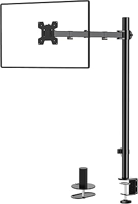 Unique LCD monitor extra long, fully adjustable for a single monitor up to 27 inches, weight capacity of 22 pounds (m001xl), black.. No more overpriced stores — DIAYTAR Nigeria brings the best to your door.
