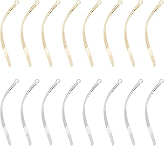 Unicraftale 32 Pieces 2 Colors Bruisaded pendant in metal rectangular bar bars vertical boron vertical earrings stereoscopic stainless steel stainless steel for the manufacture of tinkering jewelry 40 mm, stainless steel.. DIAYTAR NIGERIA connects Nigerians with quality products at affordable prices, delivered in 5-8 days nationwide.