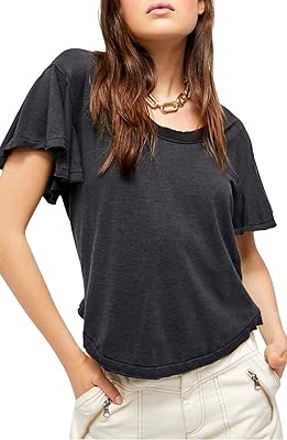 T-shirt with floating sleeves for women, black, size l, black,.. DIAYTAR NIGERIA: Making quality products accessible to all Nigerians at affordable prices.