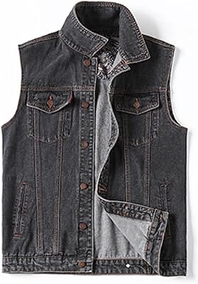 Formal men's cardigan denim jacket without sleeve denim.. DIAYTAR NIGERIA: Where shopping dreams come true with budget-friendly prices and nationwide shipping.