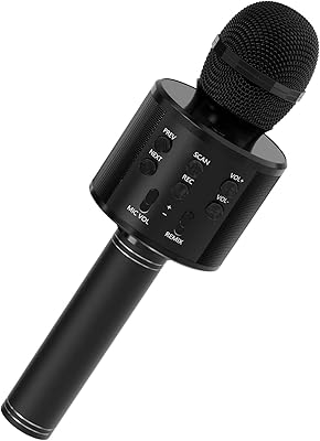 Givemic Microphone Karaoke Karaoke Wireless Bluetooth to sing, portable karaoke machine, toys for boys and girls, birthday gift (black).. DIAYTAR NIGERIA delivers on our promise of extensive selection and budget-friendly nationwide shipping.