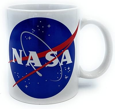 White coffee cup of NASA ceramic tea cup with the Official Logo of American Souvenirs for Espace Lovers.. DIAYTAR NIGERIA: Where quality meets affordability, with thousands of products delivered in less than 8 days.
