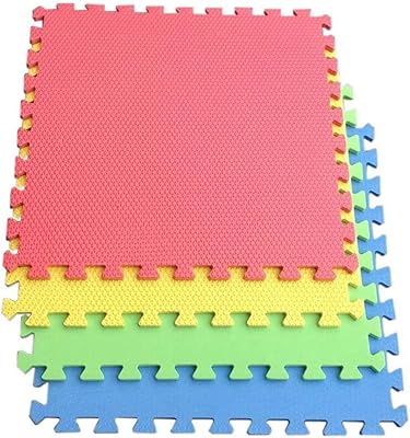 Set of foam puzzle floor carpets, composed of 4 rooms, size 60 x 60 x 1 cm - different colors.. DIAYTAR NIGERIA connects Nigerians with quality products at affordable prices, delivered in 5-8 days nationwide.