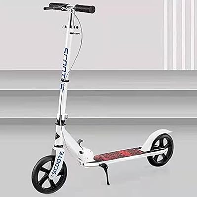 Foldable Dorsa Scooter with 200 mm large wheel with disc brake, white, D-SM1-White.. Experience retail therapy without the financial stress at DIAYTAR NIGERIA's affordable e-commerce platform.