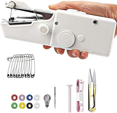 Mini Delfino Fast wireless portable sewing machine with beginners accessories, children's fabric clothes, curtains, travel and domestic use (white).. Your budget-friendly online marketplace, DIAYTAR NIGERIA delivers a world of products in just 5-8 days.