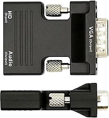 HDMI to VGA adapter compatible with female audio cable converter.. Shop for everything you need at DIAYTAR NIGERIA, with budget-friendly prices and quick delivery.