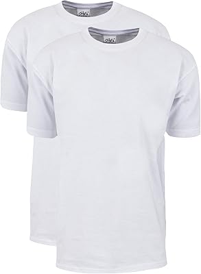 Men's t-shirt-Lot of 2 7 Oz Max Thick cotton short sleeves Round neck Without large-sized collar S-7xl.. DIAYTAR NIGERIA: Your trusted e-commerce partner with extensive product choices and affordable delivery.