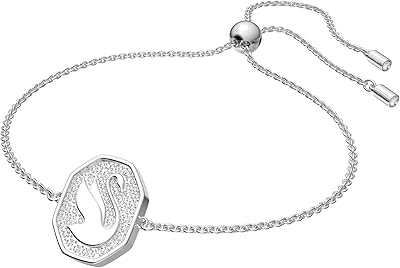 Swan -shaped bracelet dotted with rhodied paved crystals from the Signum, crystal, crystal collection.. Shop with purpose at DIAYTAR NIGERIA, where diverse selection meets budget-friendly nationwide delivery.