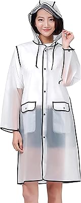 Waterproof rain poncho for adults and women, transparent with long sleeve waterproof, reusable rain poncho jacket, foldable waterproof for family fishing, emergency trips with portable hood.. Need it fast? DIAYTAR Nigeria ships in just 5 to 8 days nationwide.