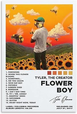Tyler the creator poster - Flower Boy album cover poster for bedroom, wall decoration on canvas for bedroom decoration, 30 x 45 cm.. Nigeria's favorite online shopping platform, DIAYTAR offers unbeatable prices and delivery within a week.