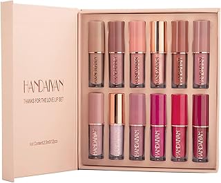 Set of 12 -colored lip brightly, 2.5 ml, mat, pearly, non -sticky, lipstick.. Experience shopping without compromise at DIAYTAR NIGERIA, with vast selection and quick delivery.