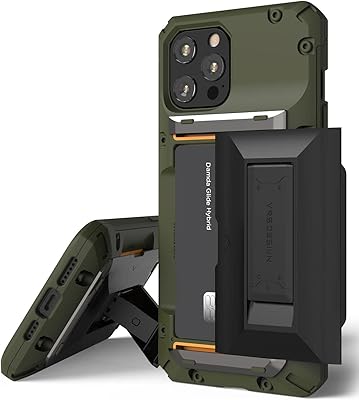 Hybrid shell VRS Design Damda Glide for iPhone 12 Pro Max [Semi-automatic] with sliding location for credit card holder [3-4 cards] and crutch-Green.. Your comprehensive marketplace awaits at DIAYTAR NIGERIA with affordable prices and reliable delivery times.