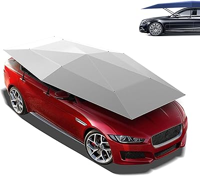 Roof tent coverage for car, mobile car shelter, fully automatic foldable car umbrella with remote control, all seasons, 4.2 m silver.. DIAYTAR NIGERIA brings the marketplace to every Nigerian home with affordable prices and quick delivery.