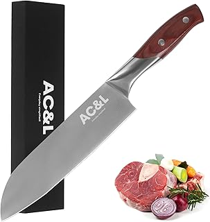 AC & L chef knife, 8 -inch professional kitchen knife, stainless steel chef in high carbon stainless steel with ergonomic handle and gift box for vegetables, fruits, boned meats, restaurant (27.5x1.80 cm).. Thousands of choices. Zero hassle. All thanks to DIAYTAR Nigeria.