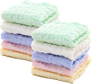 Baby napkins in Sky-Touch 10-piece muslin, baby napkins in natural organic cotton, sweet towel for newborn and muslin towel for sensitive skin.. DIAYTAR NIGERIA brings the marketplace to your home with budget-friendly prices and nationwide delivery.