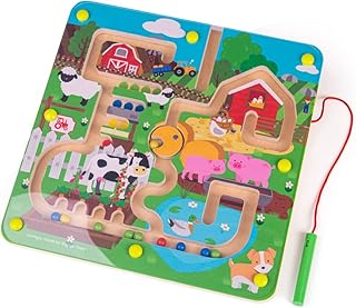 Bigjigs toys, farm labyrinth puzzle, wooden toys, mini puzzle, wooden toys, farm toys, saw for 3-4 years and 5 years old, children's puzzle.. Affordable luxury and fast service — only on DIAYTAR Nigeria.