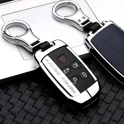 On leather key case for Range Rover Sport Discovery LR4, blue.. From Lagos to Kano, DIAYTAR Nigeria delivers across Nigeria in days.