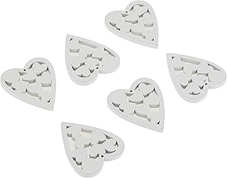 Pink ornament in the shape of a wooden heart 6 pieces, pendant in the shape of a wooden heart DIY Hanging craftsmanship Sign of gardening ornaments decoration of house wall door.. DIAYTAR NIGERIA: Where affordability meets variety in Nigeria's most comprehensive online marketplace.