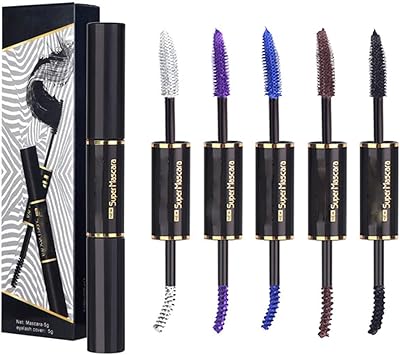 Set of 5 -colored mascara, waterproof colorful mascara, long -lasting thick mascara, 0.2 fl oz, washable, volumor, lengthening, defining, curved, eyelash makeup set, lifting the eyelashes, false eyelash effect.. Nigeria shops with DIAYTAR — wide selection, fast shipping, and great value.
