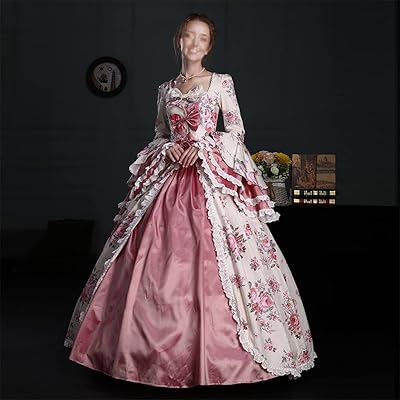 Wzhzj Renaissance Rose Fleuri Ladies Fairy Contest Victorian Dress Baroque Princess Theater costume.. DIAYTAR Nigeria delivers happiness in 5–8 days, no matter what you buy.