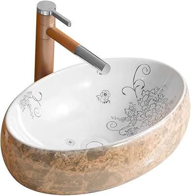 Oval -shaped bathroom sink, durable bathroom sink for bathroom renovation, 480 x 340 x 145 mm, ceramic, white.. DIAYTAR NIGERIA delivers more than expected with our extensive catalog and 5-8 day delivery service.