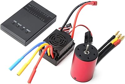 Qukan ESC, 3900KV broom engine, waterproof engine 3650 with ESC without brushes 60A, programming card BEC 5.8V 3A for RC 1/8 1/10 car.. You choose it, we deliver it — DIAYTAR Nigeria makes shopping easy.