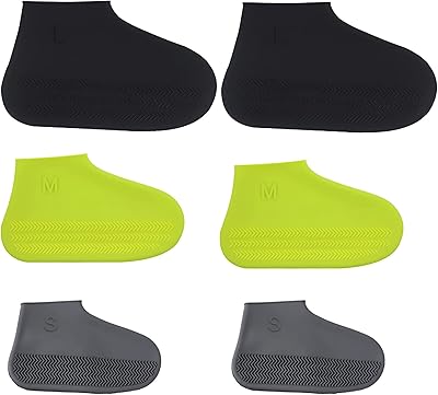Silicone waterproof rain boot cover, non -slip, waterproof, reusable, retractable, foldable, suitable for children, men and women riding Kastwave outdoor protection. (3 pairs, s, m, l).. Great finds. Great prices. Fast shipping. That’s DIAYTAR Nigeria.