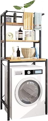 U home space saving for bathroom, cylindrical washing machine support, storage support for bathroom corner organizer, bathroom tower shelf, space gain (3 shelves, black).. DIAYTAR NIGERIA delivers on our promise of variety, affordability, and prompt nationwide shipping.