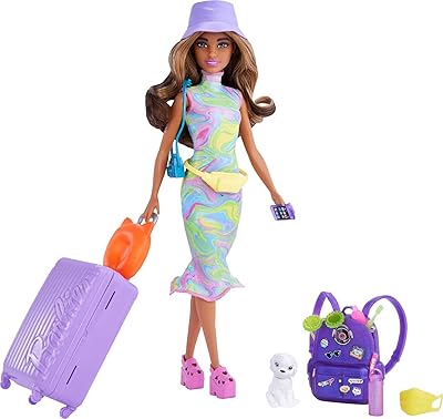 Poll set and accessories Barbie It Tix, set on the theme of travel with puppy, work bag, self -adhesive sheet and more than 10 pieces.. Shop smarter with DIAYTAR Nigeria — affordable prices and a wide product range delivered in just 5 to 8 days.