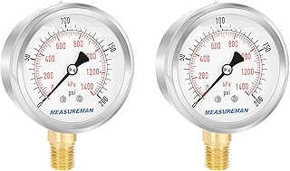Messureman 2-1 2 "Manometer filled with liquid 0-200PSI KPA stainless steel case.. DIAYTAR NIGERIA connects your desires with reality through our affordable e-commerce platform and quick delivery.