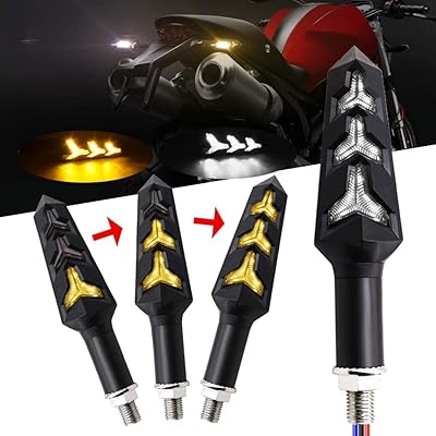 Kastwave 2 rooms Motorcycle LED LOCS SUCKING ROOP AMBER White Lights DRL For Yamaha Suzuki Kawasaki Scooter, Waterproof 12 v. (amber/white).. Buy better with DIAYTAR Nigeria — the ultimate e-commerce platform in Nigeria.
