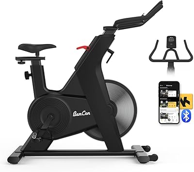 Stationary bike Bancon Zwift, Robust magnetic steering wheel resistance exercise, Bluetooth bike, interior bike, LCD screen controller for domestic use and silent belt drive.. DIAYTAR NIGERIA: Bridging the gap between consumers and quality products with affordable nationwide shipping.