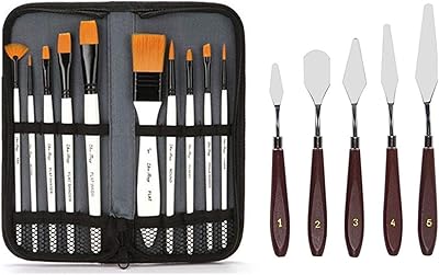 Set of 15 AWOK professional brushes to paint oil and acrylic in watercolor.. Your trusted shopping partner, DIAYTAR NIGERIA offers extensive selection with quick delivery options.