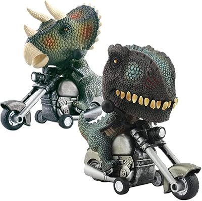 Dinosaur car toy 2 rooms T-rex and triceratops Monster Dino motorcycle toy for friction for boys of 3, 4, 5, 6 and 7 years (dinosaurs).. Your digital shopping companion, DIAYTAR NIGERIA offers exceptional value with delivery in less than 8 days.