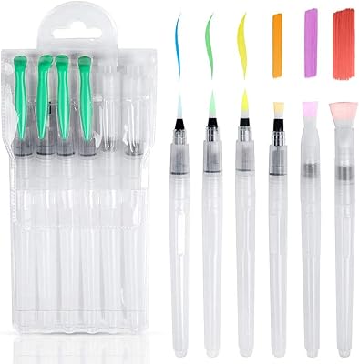 Set of 6 watercolor pens assorted. brushes and rechargeable pens for the painting art.. Looking for great deals without compromising on quality? DIAYTAR Nigeria brings you thousands of top products at affordable rates, delivered straight to your doorstep.