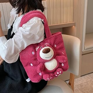 Ebro velvet backpack 30 cm Cute Bear Strawberry bag with Kawaii velvet shoulder.. Explore the biggest product variety online — only at DIAYTAR Nigeria.