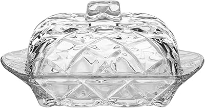 BEPAXON glass butter with transparent lid to serve the butter, size 16.8 x 11 cm (A).. Experience budget-friendly shopping at DIAYTAR NIGERIA, Nigeria's premier online marketplace with quick delivery.
