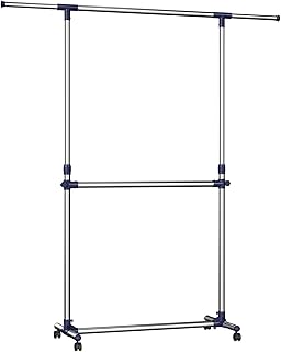 Carrying Songmics adjustable clothing with central bar - tube covered with llr41l stainless steel.. DIAYTAR NIGERIA makes every shopping desire a reality with affordable prices and delivery in 5-8 days.