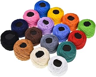Expert 16 rolls of cotton crochet wire, rainbow embroidery balls, cross stitch wire, handcrafted seam supplies for DIY gifts.. DIAYTAR NIGERIA brings the joy of affordable shopping to your fingertips with delivery in less than 8 days.